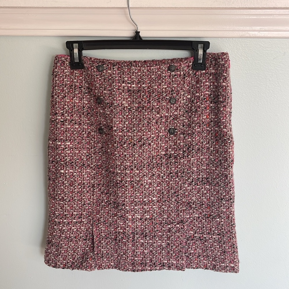 ALFANI - Pink Wood Tweed Pencil Skirt - Size 6